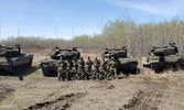 2nd Tp B Sqn prior to stepping off on Ex MAPLE RESOLVE 19