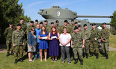Scholarship recipient Ms. Aleisha Colson and Ms. Michaela Woodrow at Combat Training Centre in Gagetown, New Brunswick