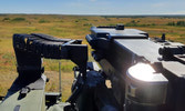 A 40mm C16 GMG looks downrange at Range 25 during the PCF Gun Camp. 8 Sep 2021. Photos: Lt Smith