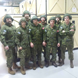 Crews from 29 and 29B pose for a photo after a day in the simulators.  Photo credit WO Hugo Babin.