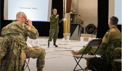 BGen Cadieu leading the ROC drill.