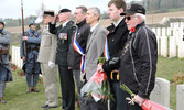 Ceremony in Town of Moreuil with RSM Clarke and Jean Paul Brunel