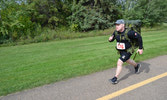 Maj. Matt Johns pushing on to the finish line. Edmonton AB, Photo by MCpl M.W. Korenowski July 2016.