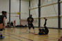 #1 Master Corporal Mike Baker digs a hit from 1 RCHA as #10 Corporal Romeo “Reggie” Kabongo gets ready to play it.
