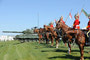 Strathcona Mounted Troop and Leopard C2s mark the backdrop of the Change of Command parade.