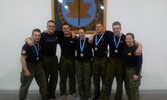The Strathcona Close Quarter Combat Team sporting their four medals at the end of a successful day