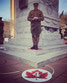 Strathconas standing guard in WWI historical dress