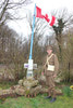 Reinactor in period dress at Tpr Willoughby's monument 2016