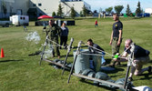 MCpl Jesse “Kidde-Commando” Bolzan watching over people failing at hitting targets with slingshot