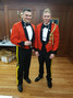 (credit: OCdt Tom Clackson) – Capt Alex “Moon Boot” Neshcov and Lt Dan “I Am Mr. Vice” Dixon pose for their Mess Dinner’s ‘Before’ photo.