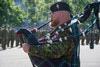 Cpl Davies on the pipes – Medals Parade