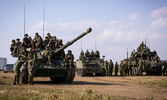 The Leo 2 and Gunnery students looking all heroic.” by MCpl Malcolm Byers