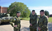 Left to Right: BGen Hetherington, Tpr Gilbert, MCpl Banman