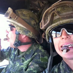 “The Ambulance Crew having popsicles during a brief moment of quite.”