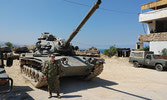 Cpl Spence visiting the LAF’s Armoured Regiment’s 7th Company in Tabarja