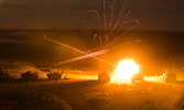 Evidently a 120mm gun firing makes it difficult to tell if it is night or day.” MCpl Malcolm Byers 