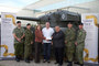 Cheque Presentation, left to right: Maj Onieu, WO Chenier, Lydia (from Valour Place),  Mr. Martin (House Manager of Valour Place), Scott Collacutt (Force on Force Tactical), Cpl Wagner and Capt Tams.