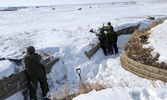 WO Collier, Cpl Meza, Cpl Erickson trying to figure out why a brand new C6 won’t work during 2nd troops small arms range