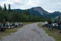 The gorgeous view of the mountains from Owl Group Campground in Bow Valley Provincial Park.