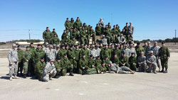 B Sqn along with the American counterparts posing for a group photo in Fort Hood, Texas.