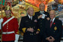 Major-General (Retired) Cam Ross, Colonel of the Regiment, introduces Captain(N) Bill Wilson and Mr. Alfred Balm to the guests.