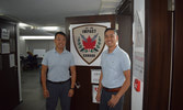 CO CTAT-L, Major Jack Nguyen (Left), and MCpl Henry Chen (Right) during a normal day at the office. Photo by MCpl Andrew Baldwin