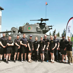 LdSH(RC) Spin for a Vet Team. 
From L-R: Tpr Cruickshank, Tpr Kalf, Tpr Henderson, Cpl Foster, Cpl Kelly, Cpl Stone, Tpr Barrett, Cpl Steinke, Cpl Kelly, MCpl Job, Sgt Norman, Lt Clackson.