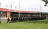 Lt Dixon, Sgt Hayes, and the rest of the Division marching to their place on the parade.