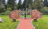 Old gates from the Bergen-Belsen POW Camp, part of the larger Bergen-Belson Concentration Camp, liberated in 1945 by Canadian and British Forces. 