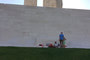 This pic is of the Vimy Memorial looking up from the base, those are my kids (Isabelle and Georgia) with a friend.